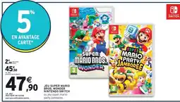 Intermarché Hyper Jeu Super Mario Bros. Wonder Nintendo Switch offre