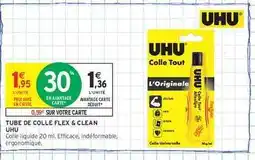 Intermarché TUBE DE COLLE FLEX & CLEAN UHU offre