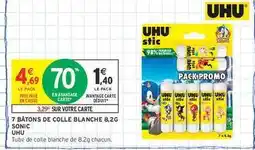 Intermarché 7 BÂTONS DE COLLE BLANCHE 8,2G SONIC offre