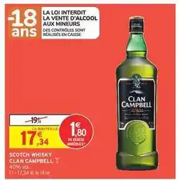 Intermarché Scotch Whisky Clan Campbell offre