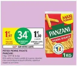 Intermarché Pâtes Penne Rigate Panzani offre