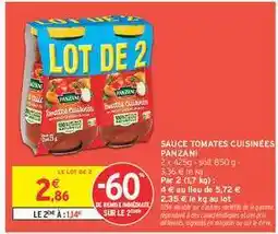 Intermarché SAUCE TOMATES CUISINÉES PANZANI offre