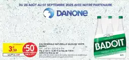 Intermarché EAU MINÉRALE NATURELLE GAZEUSE VERTE BADOIT offre