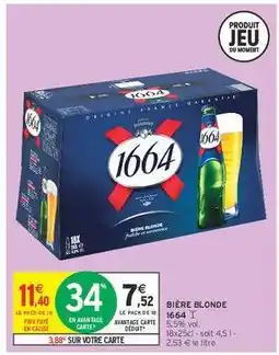 Intermarché Bière Blonde 1664 offre