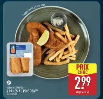 ALDI GOLDEN SEAFOOD 4 PANÉS AU POISSON offre
