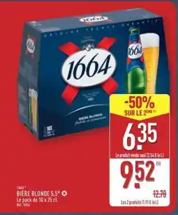 ALDI 1664 BIÈRE BLONDE 5,5° offre