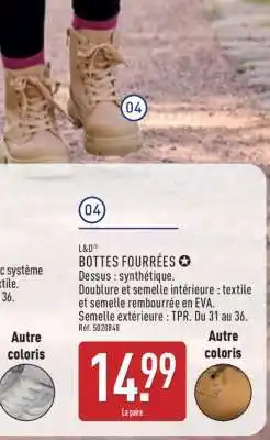ALDI Bottes Fourrées offre