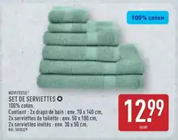 ALDI SET DE SERVIETTES offre