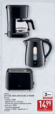 ALDI CAFETIÈRE, BOUILLOIRE OU GRILLE-PAIN offre