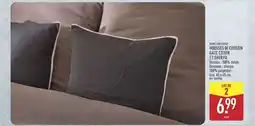 ALDI HOUSSES DE COUSSIN GAZE COTON ET SHERPA offre