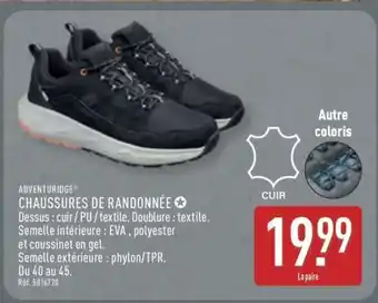 ALDI CHAUSSURES DE RANDONNÉE offre