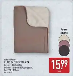ALDI Plaid Gaze de Coton offre