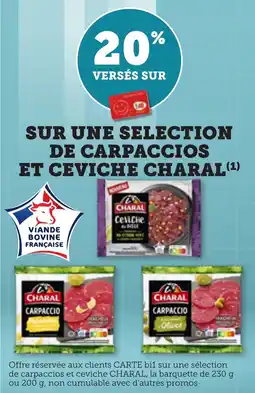 Maximarché Sur une selection de carpaccios et ceviche charal offre
