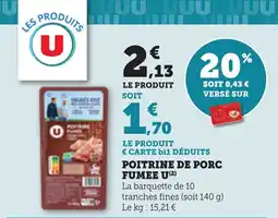 Maximarché Poitrine de porc fumee u offre