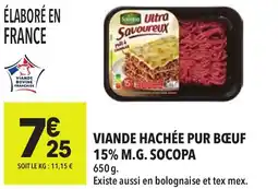 Supeco SOCOPA Viande hachée pur bœuf 15% m.g. offre