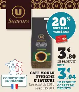 Maximarché Cafe moulu ethiopie u saveurs offre