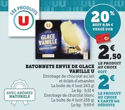 Maximarché Batonnets envie de glace vanille u offre