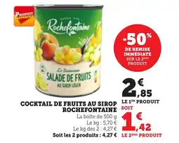 Maximarché Cocktail de fruits au sirop rochefontaine offre