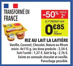 Supeco LA LAITIÈRE Riz au lait offre