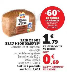 Maximarché Pain de mie beau & bon harrys offre