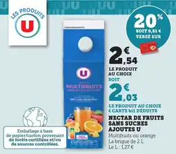 Maximarché Nectar de fruits sans sucres ajoutes u offre