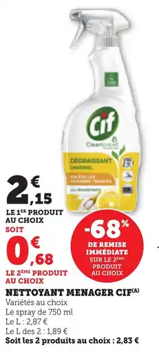 Maximarché Nettoyant menager cif offre