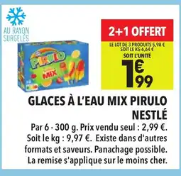 Supeco NESTLÉ Glaces à l'eau mix pirulo offre