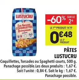 Supeco LUSTUCRU Pâtes offre