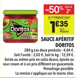 Supeco DORITOS Sauce apéritif offre