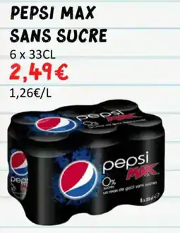 Hmarket Pepsi max sans sucre offre