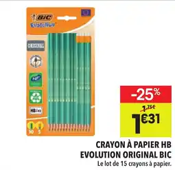 Supeco BIC Crayon à papier hb evolution original offre