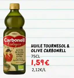 Hmarket Huile tournesol & olive carbonrll offre