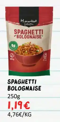 Hmarket Spaghetti bolognaise offre