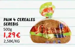 Hmarket Pain 4 cereales serebis offre