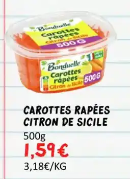 Hmarket Carottes rapées citron de sicile offre