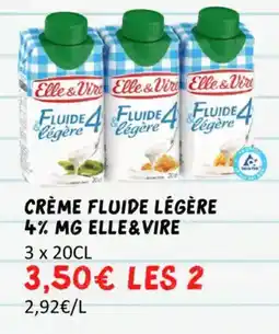 Hmarket Crème fluide légère 4% mg elle&vire offre