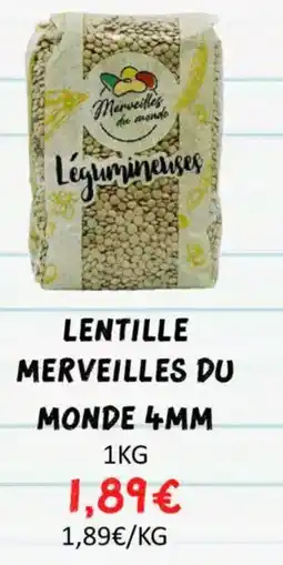 Hmarket Lentille merveilles du monde 4mm offre