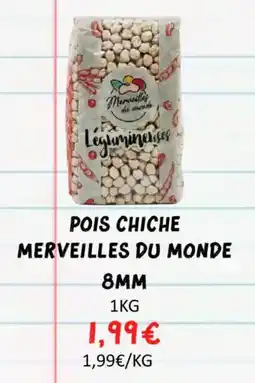 Hmarket Pois chiche merveilles du monde 8mm offre