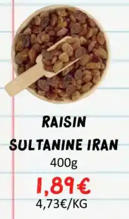 Hmarket Raisin sultanine iran offre