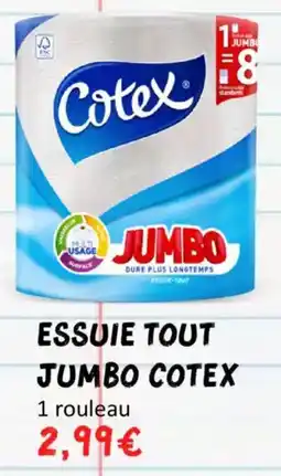 Hmarket Essuie tout jumbo cotex offre