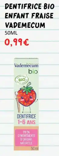 Hmarket Dentifrice bio enfant fraise vademecum offre