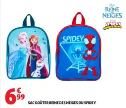 Auchan Supermarché Sac goûter reine des neiges ou spidey offre