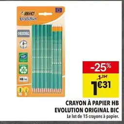 Supeco BIC Crayon à papier hb evolution original bic offre