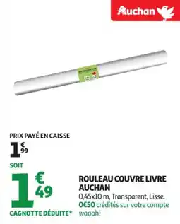 Auchan Supermarché Rouleau couvre livre auchan offre