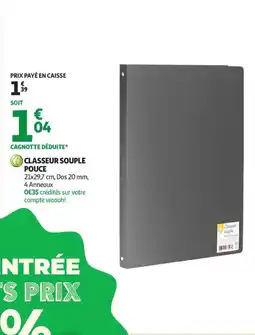 Auchan Supermarché Classeur souple pouce offre