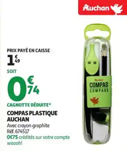 Auchan Supermarché Compas plastique auchan offre