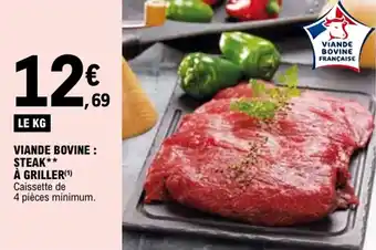 E.Leclerc Viande bovine steak à griller offre