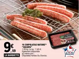 E.Leclerc 16 chipolatas nature socopa offre