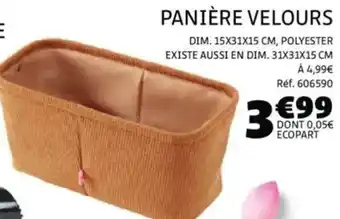 Gifi Panière velours offre