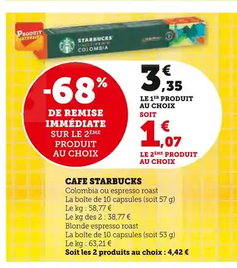 Super U STARBUCKS Café offre